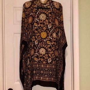 FREE PEOPLE PRINTED KIMONO/ONE SIZE